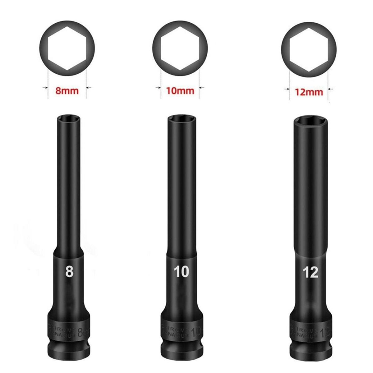Socket Wrench - A002 3 Buah 1/2 Kunci Pas