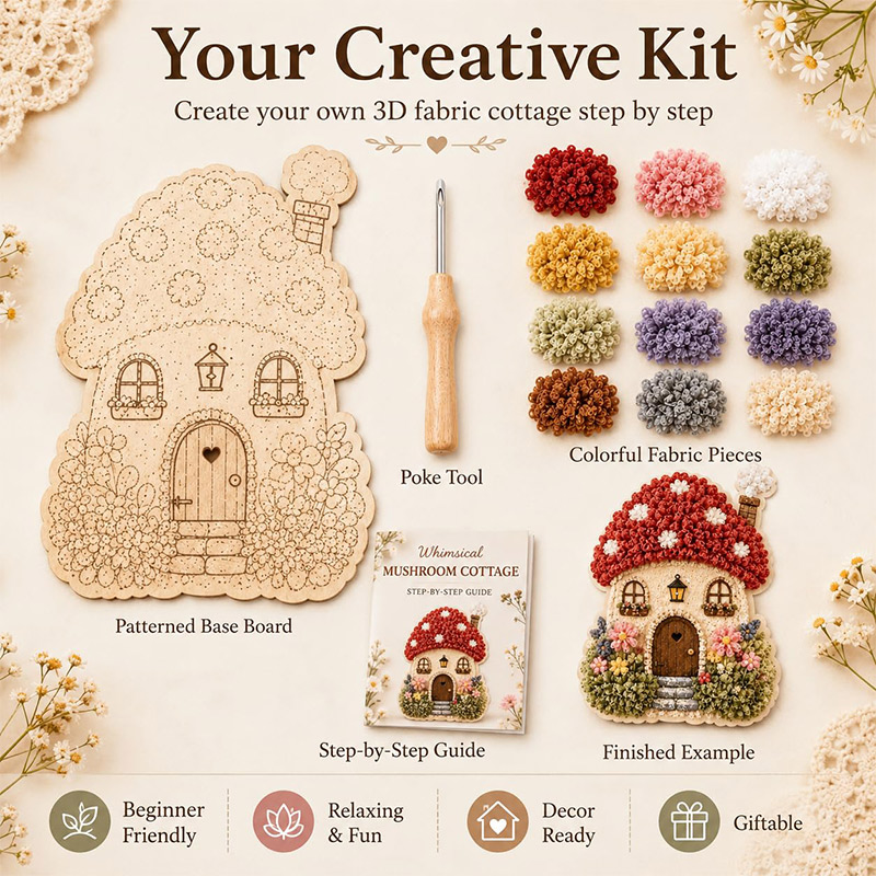 Kit DIY Seni Poke Rumah Jamur  - Tool Set ulasan dan harga