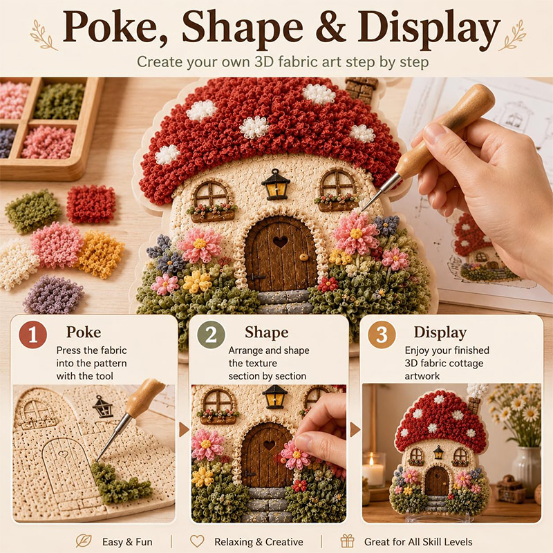Kit DIY Seni Poke Rumah Jamur  - Tool Set ulasan dan harga