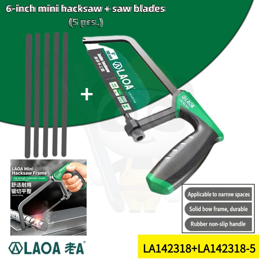 LAOA Gergaji Tangan Mini 6 Inc - Hacksaw ulasan dan harga