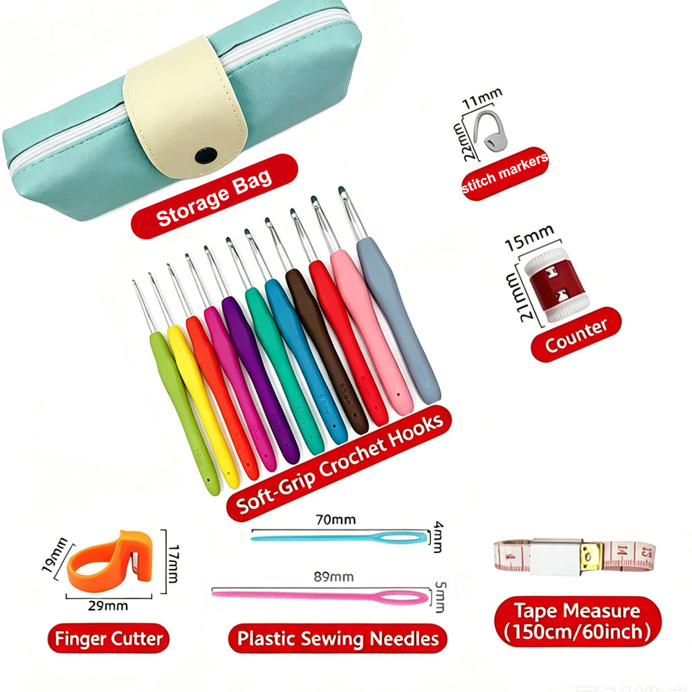 37pcs Set Jarum Rajut Crochet  - Tool Set ulasan dan harga
